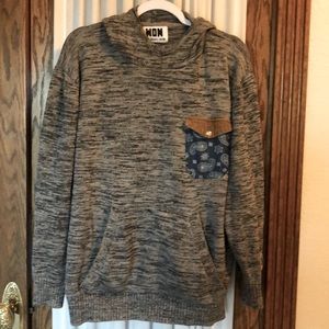 WON Woolf Originals New York Gray Heather Hoodie Sweater